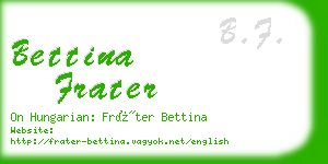 bettina frater business card